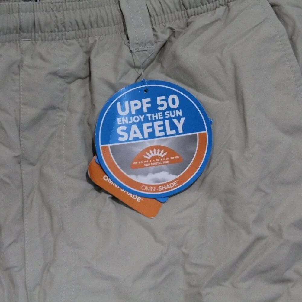 Columbia Men Tan UPF 50 Shorts Casual Board Shorts Size 1X